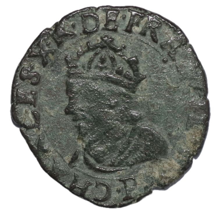 France - Charles X (1589-1598), Double Tournois, 1593, P (Dijon)