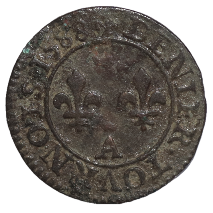 France - Henri III (1574-1589), Double Tournois, 1588, A (Paris)
