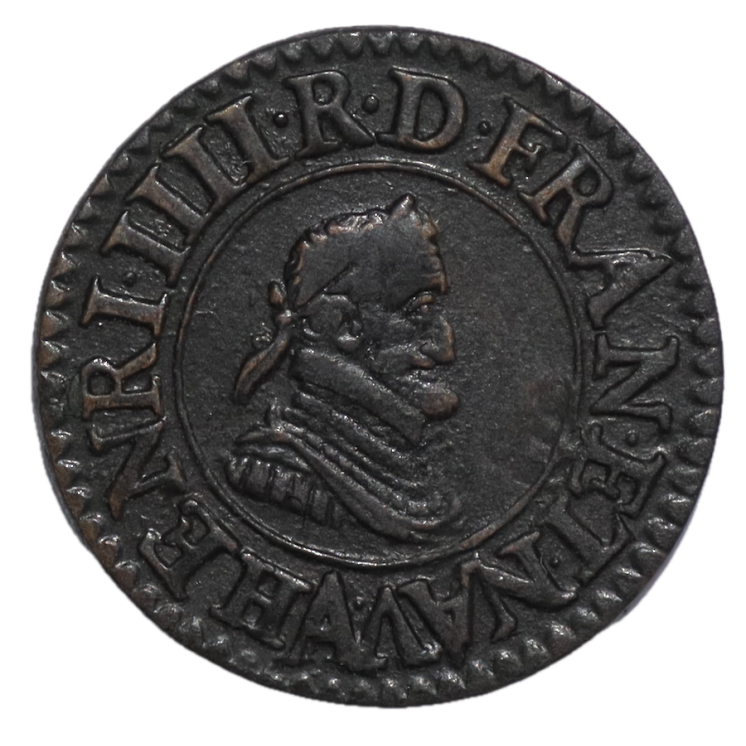France - Henri IV (1589-1610), Denier Tournois , 1604, A (Paris)