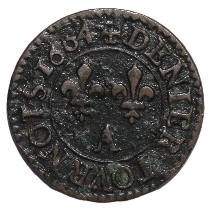 France - Henri IV (1589-1610), Denier Tournois , 1604, A (Paris)