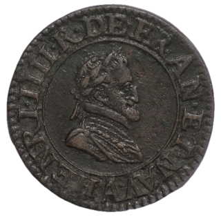France - Henri IV (1589-1610), Double Tournois, 1603, A (Paris)