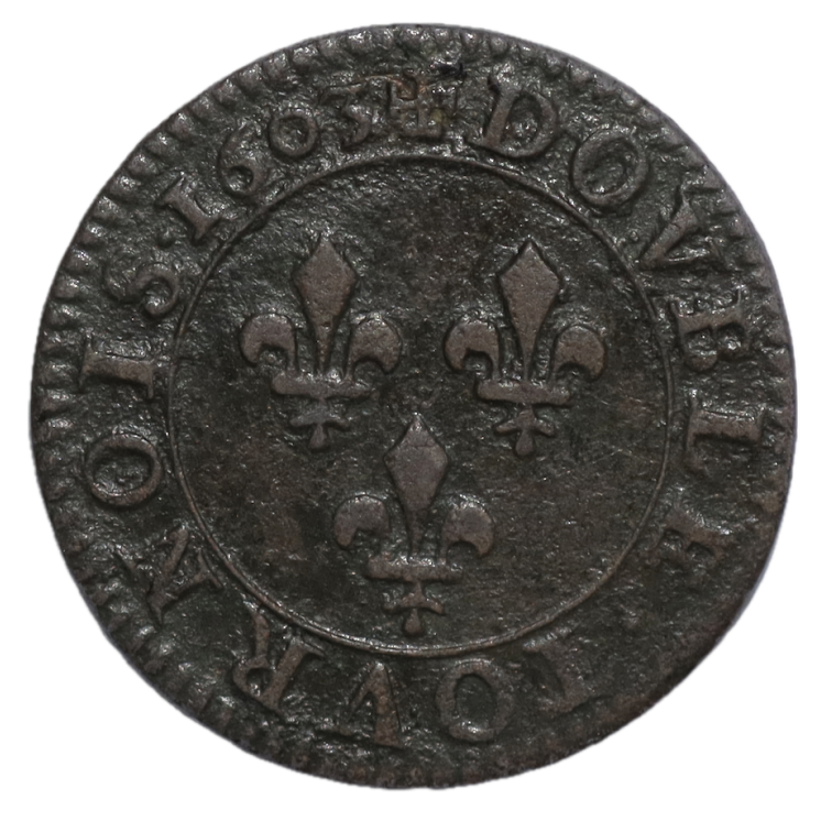 France - Henri IV (1589-1610), Double Tournois, 1603, A (Paris)