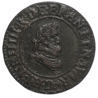 France - Henri IV (1589-1610), Double Tournois, 1607, D (Lyon)