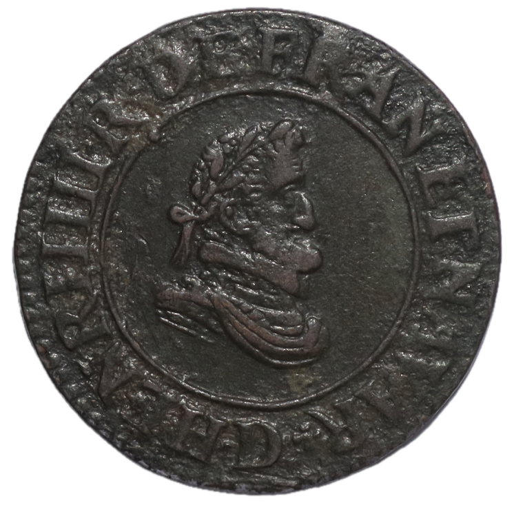 France - Henri IV (1589-1610), Double Tournois, 1607, D (Lyon)