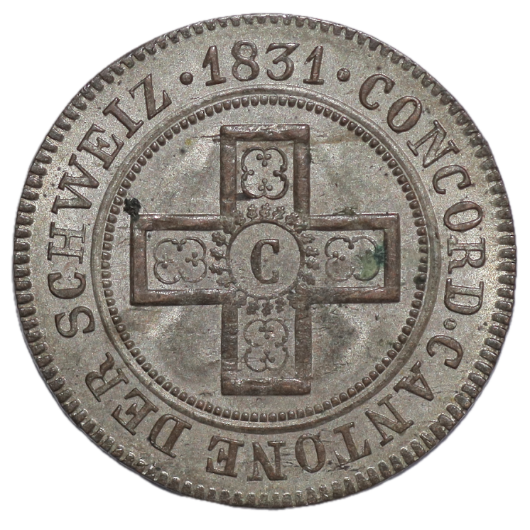 Suisse - Canton de Fribourg, 5 Rappen, 1831