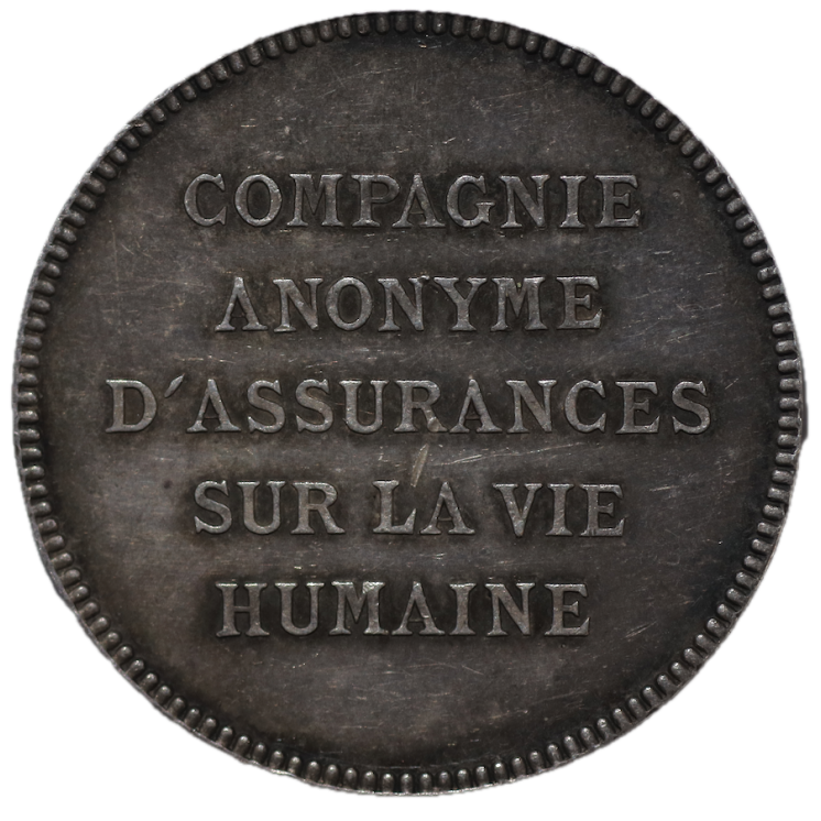 France - Jeton de la Compagnie Anonyme d'Assurances sur la Vie Humaine, 1875