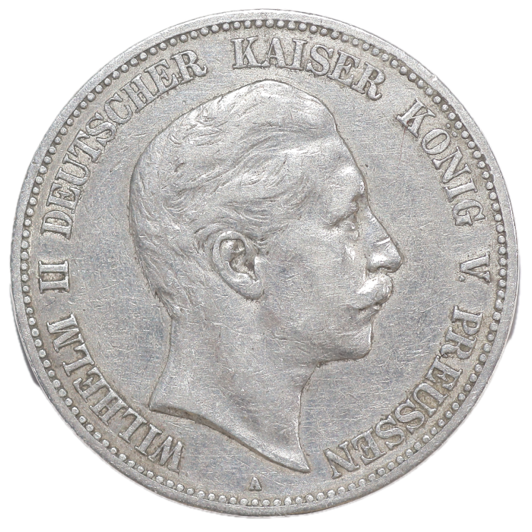 Prusse - Willhelme II (1888-1918), 5 Mark, 1904, A (Berlin)