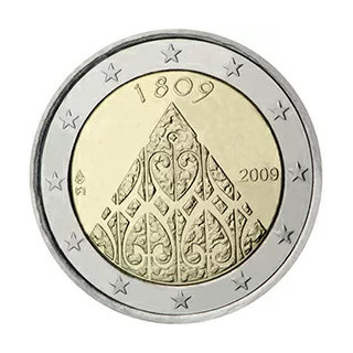 2009 - Finlande, 2 Euros 200e anniversaire de l’autonomie de la Finlande et de la Diète de Porvoo