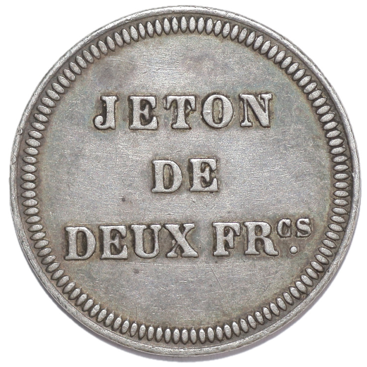 Monaco - Jeton de  francs, Cercle de Monaco, 1860