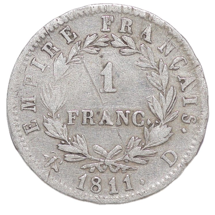France -Napoléon (1804-1814), 1 Franc, 1811, D (Lyon)