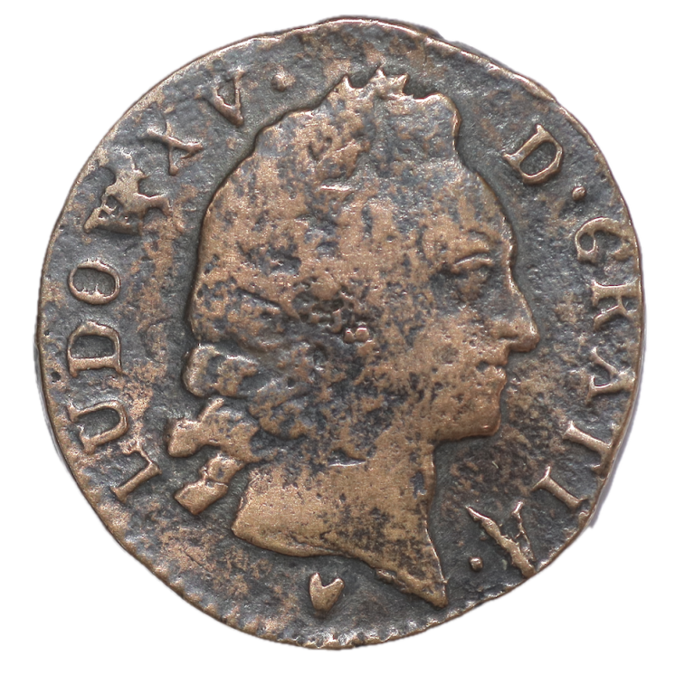 France - Louis XV (1715-1774), 1 Sol, 1768, & (Aix en Provence)
