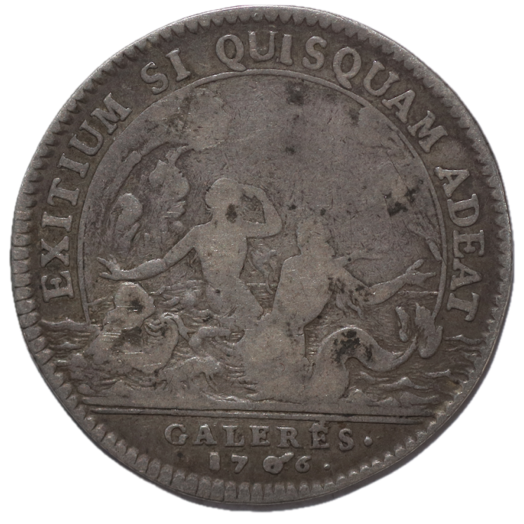 France - Jeton, 1706, Louis-Joseph de Bourbon, Duc de Vendôme et Général des Galères, laiton