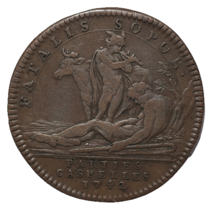 France - Jeton royal, 1742, Louis XV, Parties Casuelles