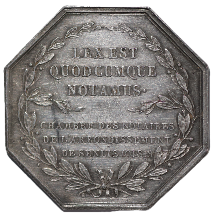 France - Jeton de la Chambre des Notaires de l'arrondissement de Senlis