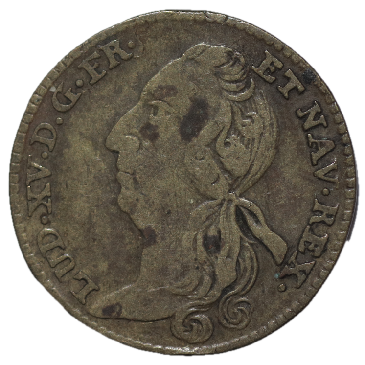 France - Jeton Royal, 1744, Statue de Louis XV à Bordeaux, Laiton