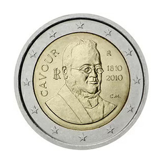 2010 - Italie, 2 Euros  bicentenaire de la naissance du comte de Cavour