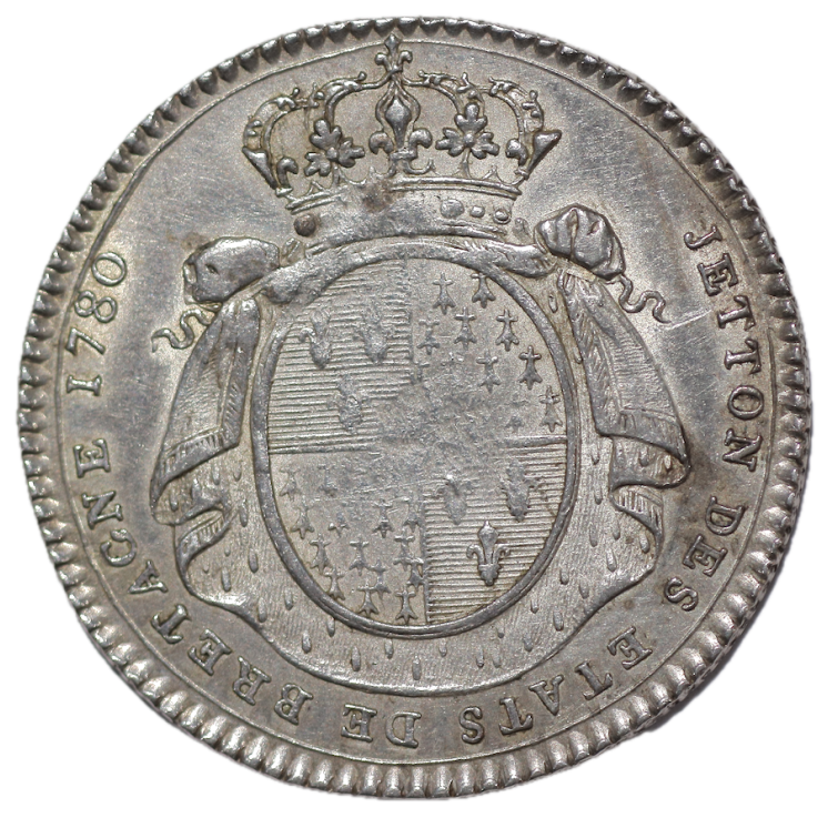 France -Jeton des Etats de Bretagne, 1780, Louis XVI