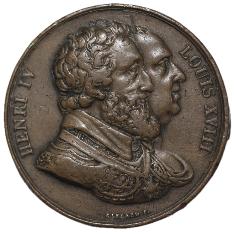 France - Jeton remerciements pour le rétablissement de la statue d'Henri IV, Louis XVIII2