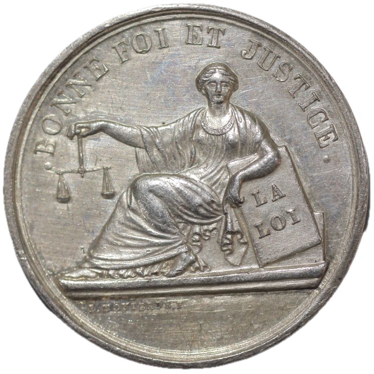 France - Jeton des Couturiers au Tribunal de Commerce de Lyon, 1835