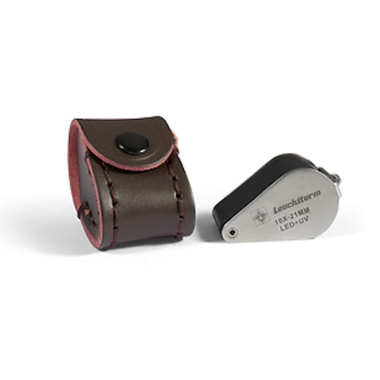 Leuchtturm - Loupe de précision avec Led et UV, grossit x10