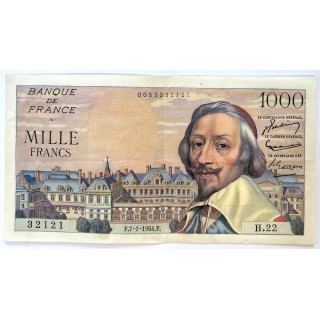 France - 1000 Francs Richelieu, F.7-1-1954.F.