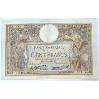 France - 100 Francs Luc Olivier Merson, AO.19-2-1931.AO.