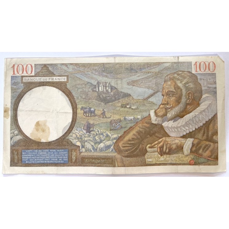 France - 100 Francs Sully, AN.12-2-1942.AN