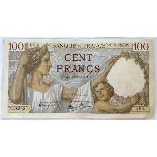 France - 100 Francs Sully, AN.12-2-1942.AN