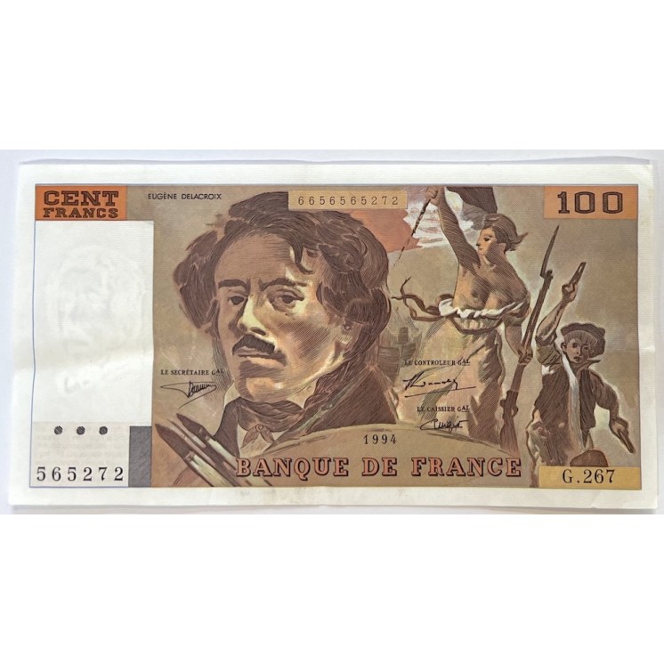 France - 100 Francs Delacroix, 1994