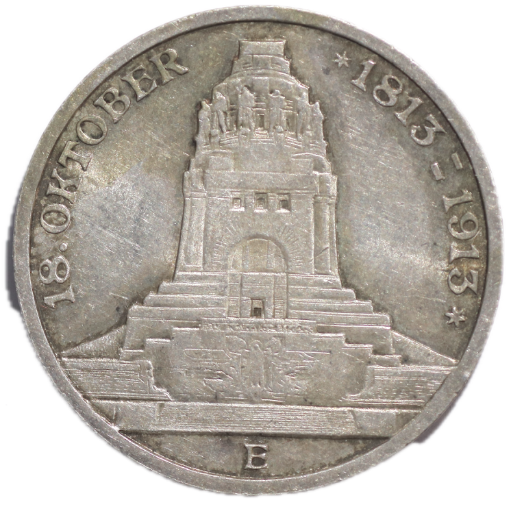 Allemagne - 3 Mark, Frédéric Auguste III, 1913