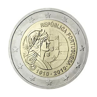 2010 - Portugal, 2 Euros centenaire de la République portugaise