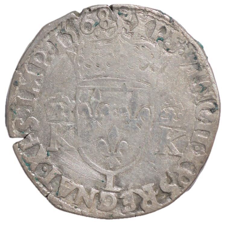 France - Charles IX (1560-1574), Teston, 1568, L, Bayonne