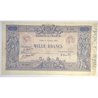 France - 1000 Francs Bleu et Rose, 6 janvier 1925