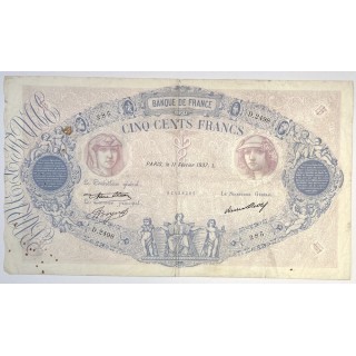France - 500 Francs Bleu et Rose, 11 février 1937