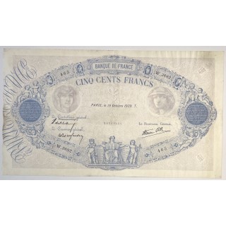 France - 500 Francs Bleu et Rose, 19 octobre 1939