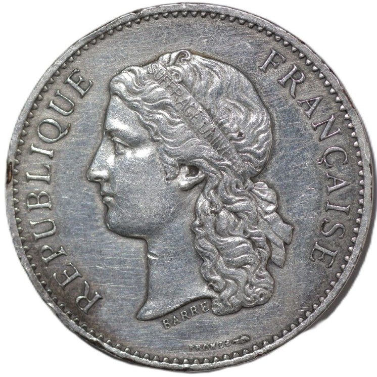 France - Jeton centenaire de 1789, Exposition Universelle Barre