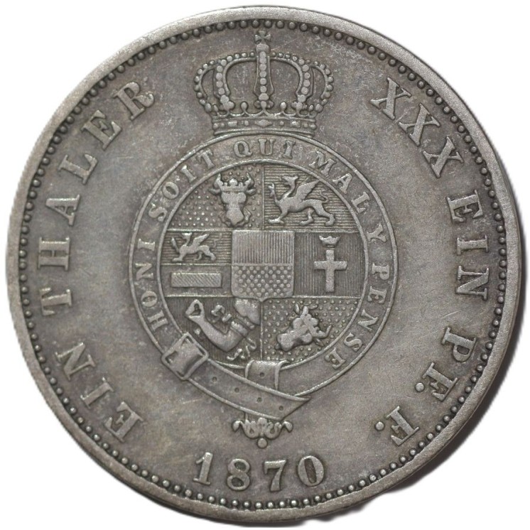 Allemagne - Frédéric Guillaume (1860-1904), Thaler, 1870, A, 50 000 Ex.