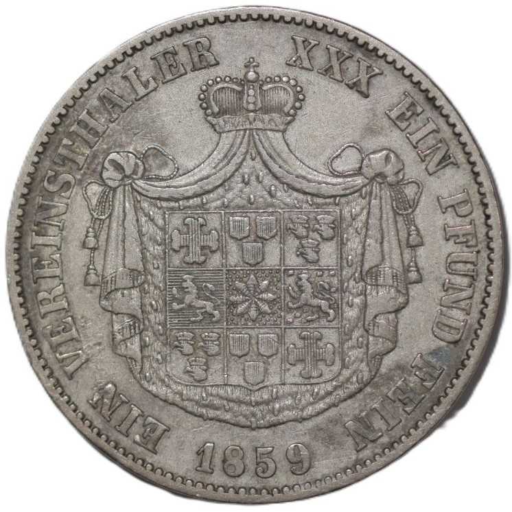 Allemagne - Valdeck & Pyrmont, Georges Victor (1852-1893), Thaler 1859