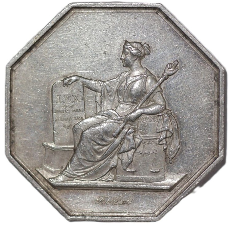 France - Médaille, Tribunal de Paris, 1849