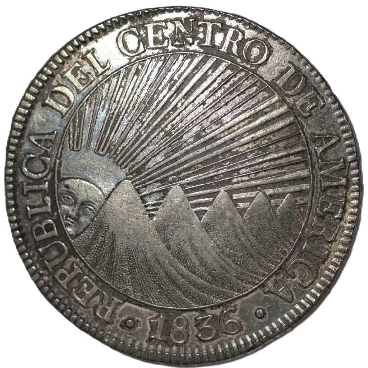 Central American République - 8 Réales, 1836