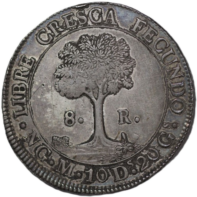 Central American République - 8 Réales, 1836