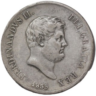 Italie- Naples et deux Siciles, Ferdinand II (1830-1859), 120 Grana, 1855