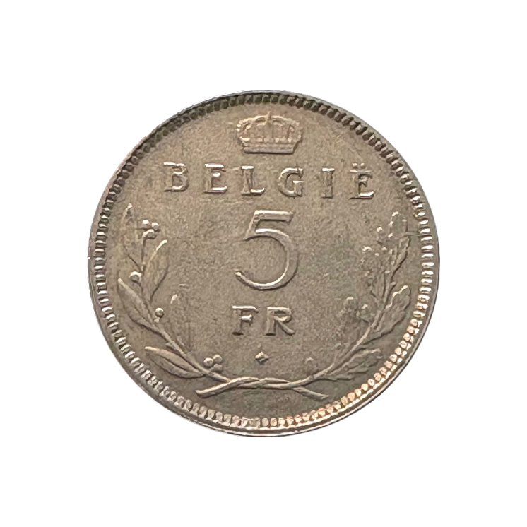 5 Francs Belgique 1936 Leopold III