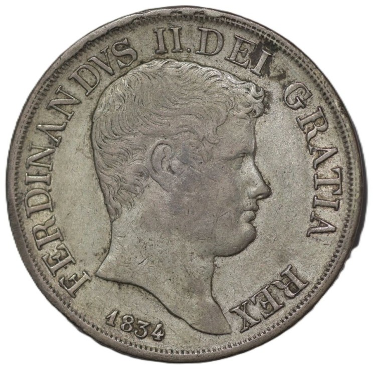 Italie- Naples et deux Siciles, Ferdinand II (1830-1859), 120 Grana, 1834