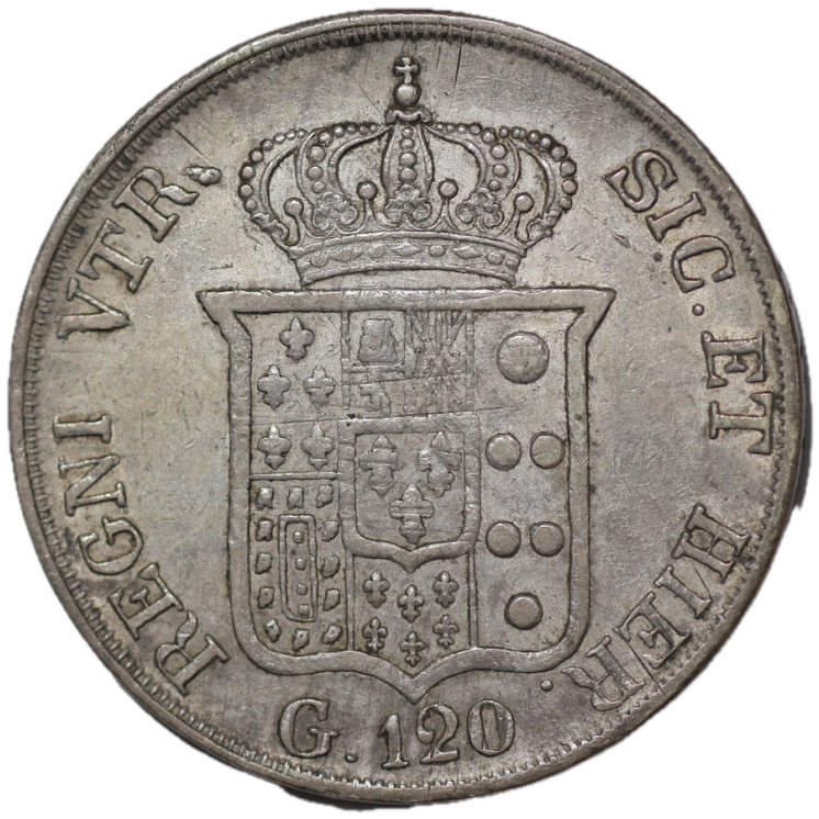Italie- Naples et deux Siciles, Ferdinand II (1830-1859), 120 Grana, 1834