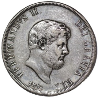 Italie - Naples et deux Siciles, Ferdinand II (1830-1859), 120 Gana, 1853