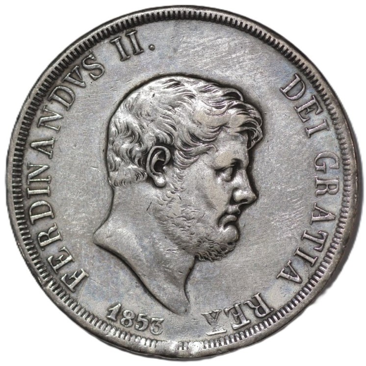 Italie - Naples et deux Siciles, Ferdinand II (1830-1859), 120 Gana, 1853