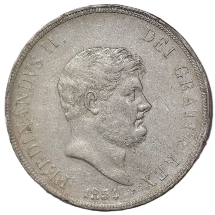 Italie - Naples et deux Siciles, Ferdinand II (1830-1859), 120 Gana, 1854