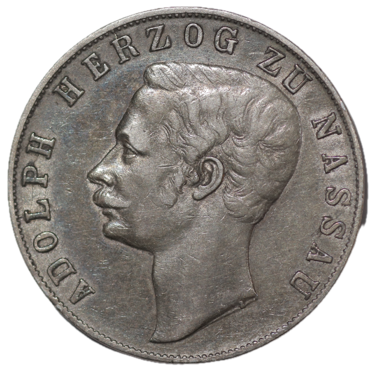 Allemagne - Nassau, Adolphe (1839-1866), Thaler, 1860, Z