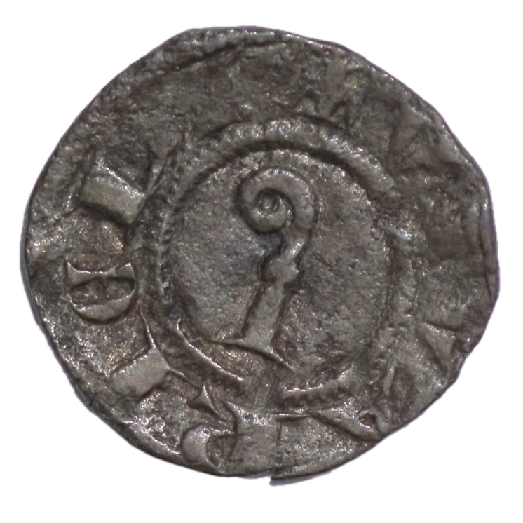 France - Languedoc, Evêché de Viviers, Aldebert de Peyre (1285-1305), Denier à la crosse